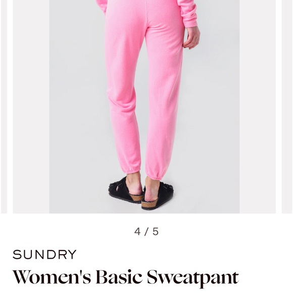 The Sundry Women's Basic Sweatpant baby pink - Picture 2 of 5